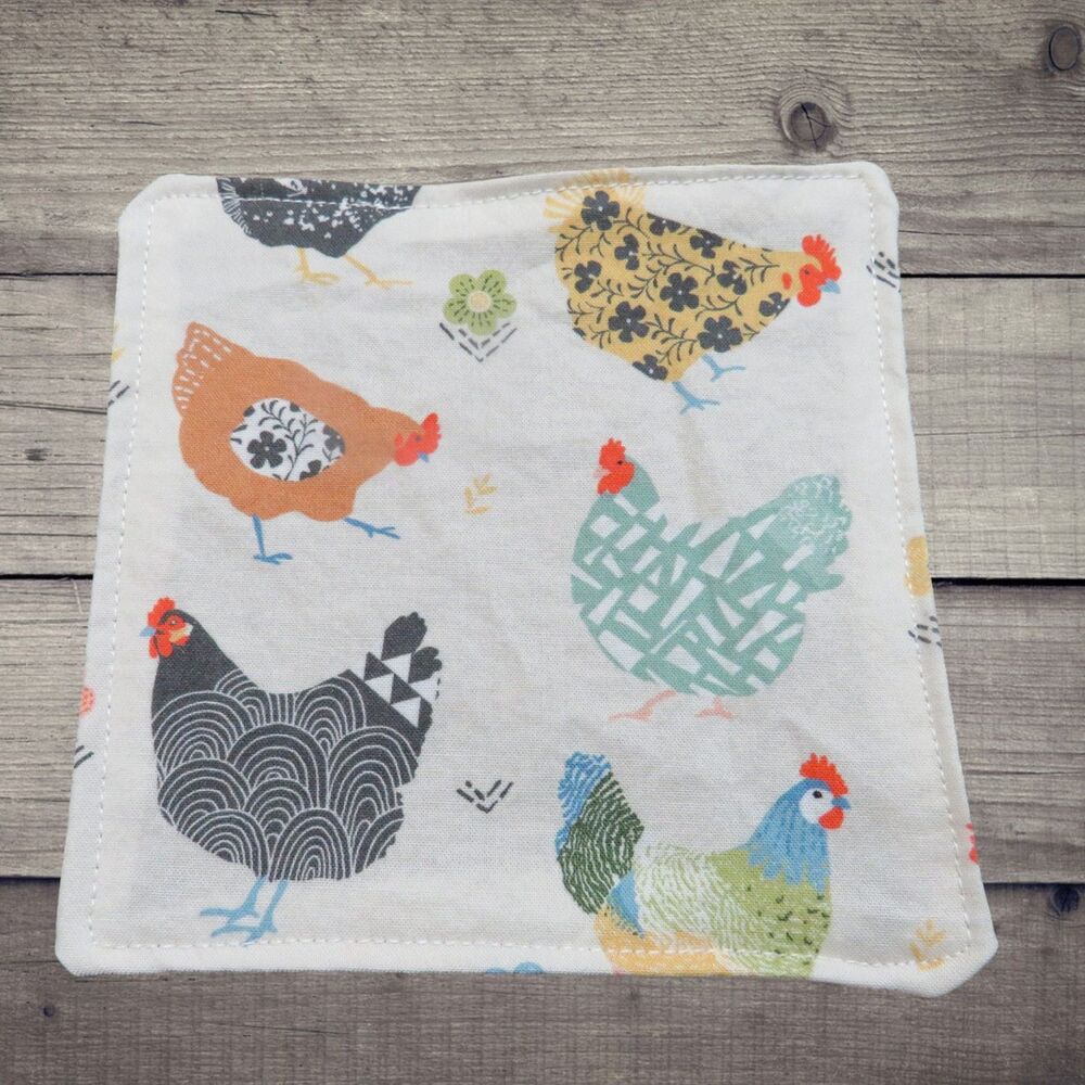 Jar Gripper, Handmade Jar Opener, Colorful Chickens